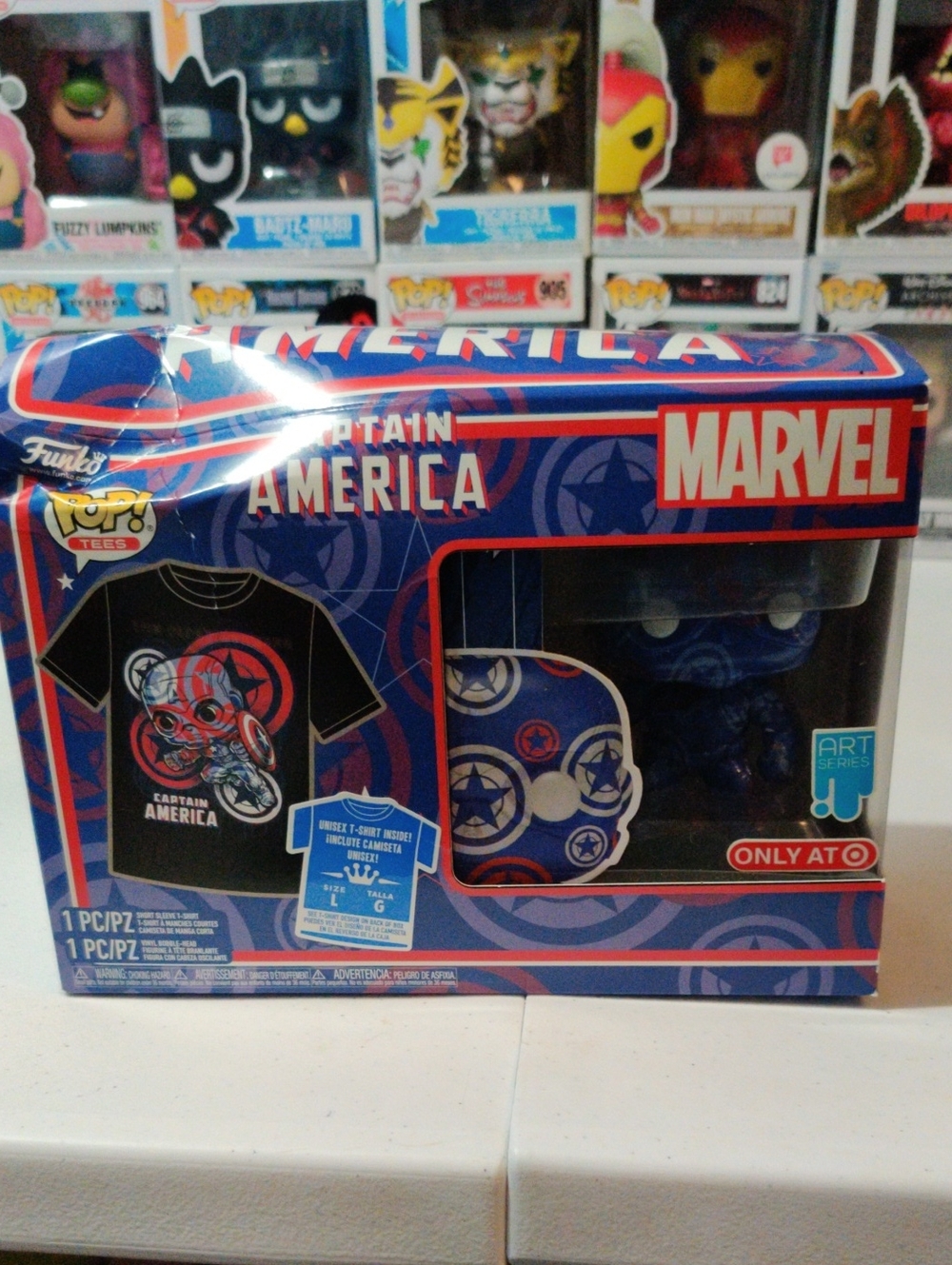 Marvel Captain America Boys Black Graphic Tee Gift Set with Shield Plush